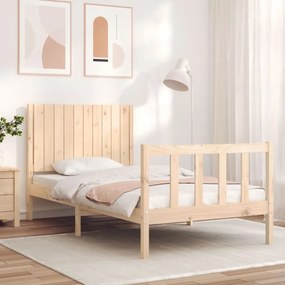 3192936 vidaXL Estrutura de cama com cabeceira 100x200 cm madeira maciça