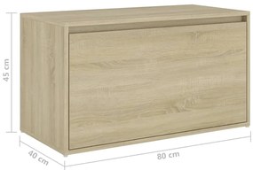 Banco de corredor 80x40x45 cm derivados madeira carvalho sonoma