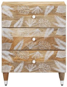 Mesa de cabeceira 50x33x60 cm madeira de mangueira maciça