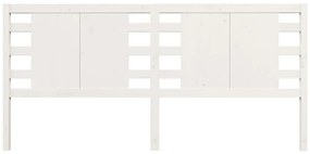 Cabeceira de cama 141x4x100 cm pinho maciço branco