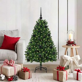 vidaXL Árvore de Natal Artificial Verde 120 cm PVC e Metal