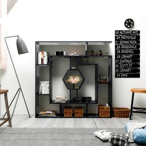 Estante Labrina – Preto – 134x134x22 cm