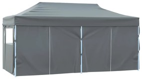 Tenda dobrável profissional festas 4 paredes 3x6m aço antracite
