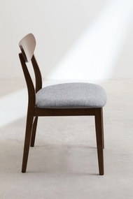 Conjunto de 2 Cadeiras Klod - Madeira Escura - Design Nórdico