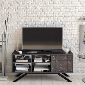 Móvel TV North – Preto Mármore – 130x38,6x58,6 cm