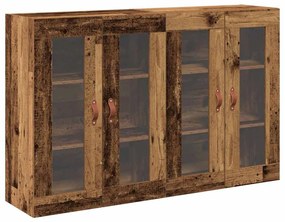 Conjunto de Armários de Parede 2 peças Madeira Velha 69.5 x 34 x 90 cm