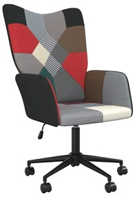 vidaXL Cadeira de descanso tecido de retalhos