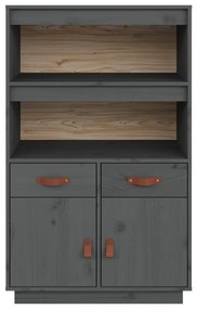 Aparador alto 67x40x108,5 cm pinho maciço cinza