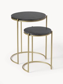 Mesa de apoio em mármore Ella, conjunto de 2