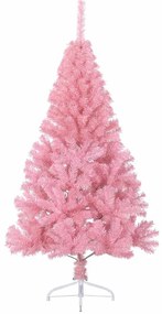 Árvore de Natal com luzes decorativas de corda Rosa 240 cm PVC