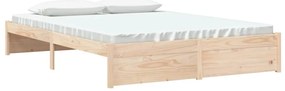 Estrutura de cama king 150x200 cm madeira maciça