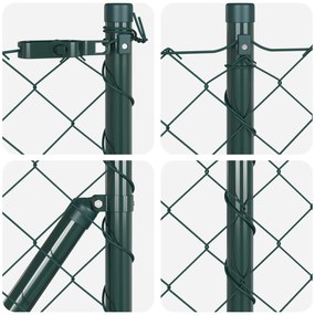 Cerca de Arame com 13 Postes de Estaca 0.6x25 m Aço Galvanizado