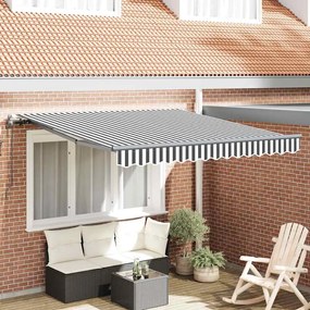 vidaXL Toldo retrátil automático 300x250 cm antracite e branco