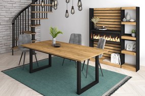 Mesa de sala de jantar | 10 pessoas | 200 | Robusto e estável graças à sua estrutura e pernas sólidas | Ideal para reuniões familiares | Oak | Estilo