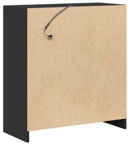 Aparador c/ luzes LED 77x34x85 cm derivados de madeira preto