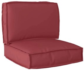 vidaXL Conjunto de Almofadas para Palete de 2 Peças Vermelho Vinho em Tecido Oxford