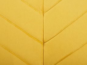 Sofá-cama de 3 lugares em veludo amarelo SENJA Beliani