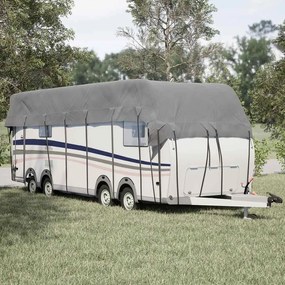 vidaXL Caravan capa de telhado 900x300 cm tecido não tecido cinzento