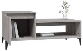 Mesa de centro 100x50x45 cm derivados madeira cinzento sonoma