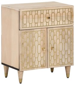 vidaXL Mesa de cabeceira 50x33x60 cm madeira de mangueira maciça