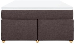 Cama com molas/colchão 140x190 cm tecido castanho-escuro