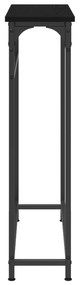 Mesa Console Preto Carvalhos 75x19,5x75 cm Madeira Prensada