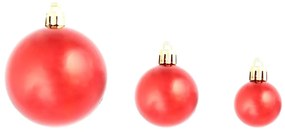 Conjunto de bolas de natal 100 pcs 3/4/6 cm vermelho