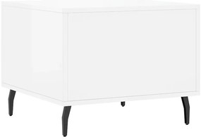 Mesas de centro 2 pcs 50x50x40 cm branco brilhante
