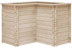 vidaXL Canteiro elevado de jardim 100x100x80 cm pinho maciço