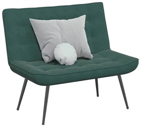 vidaXL Banco 110x74x84 cm veludo verde-escuro