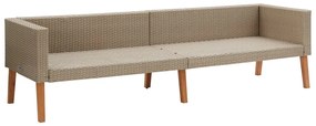 Conjunto Lounge de Jardim Connor - 2 Sofás e Mesa de Centro - Bege e C