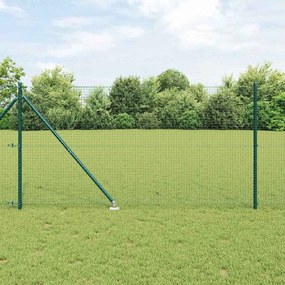 vidaXL Cerca de Fio Soldado com 13 Postes de Espeto Verde 1.4x50 m Aço