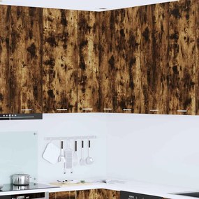 vidaXL Armário suspenso Carvalho Defumado e Branco 57 x 57 x 100 cm