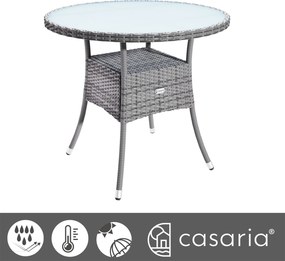 Mesa jardim Polyrattan redonda Ø60cm cinzenta