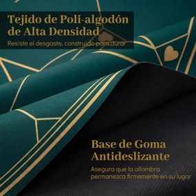 Tapete de póquer redondo 100 cm para Texas Hold'em com base em borracha antiderrapante, dobrável, com bolsa de transporte para 8 jogadores, verde