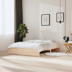 vidaXL Estrutura de cama sem colchão 160x200 cm madeira maciça