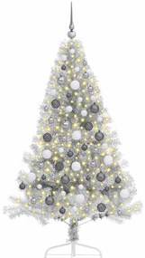 Árvore de Natal Artificial Prateado 180 cm Aço