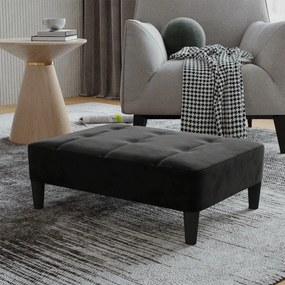 vidaXL Apoio de pés 78x56x32 cm veludo preto