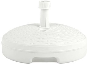 Base de guarda-sol c/ areia/água 20 L plástico vime branco