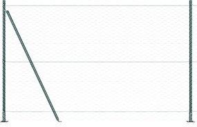 Cerca Hexagonal vidaXL Verde 1,5x10 m Aço