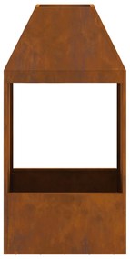 Fogueira vidaXL 50x50x100 cm em Aço Resistente