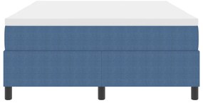 Cama Box com Colchão Azul 140x200 cm Tecido de Veludo