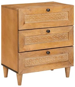 vidaXL Armário de Cabeceira com gaveta Marrom Claro 50 x 33 x 62 cm