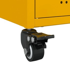Aparador 68x39x72 cm aço amarelo mostarda