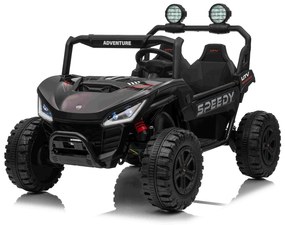 Jipe elétrico para crianças T-REX Ride 4x4, 2 Lugares, 24V, leitor MP3, bateria de lítio, Rodas EVA, controlo remoto, luzes LED Preto