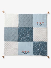 Tapete / Fundo de parque em patchwork, INDIA azul estampado