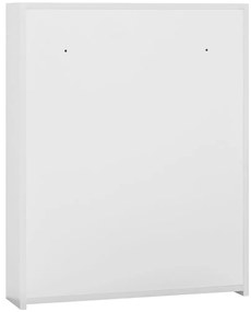 Armário espelhado para casa de banho 60x15x75 cm MDF branco