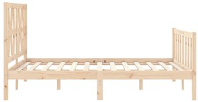 Cama sem colchão 140x190 cm madeira de pinho maciça