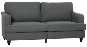 Sofá Laurice Estofado em Linho - Design Vintage