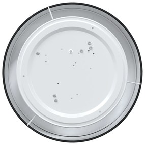 Luzes de Teto Montagem Embutida Preta Ø 38 cm Tecido E27